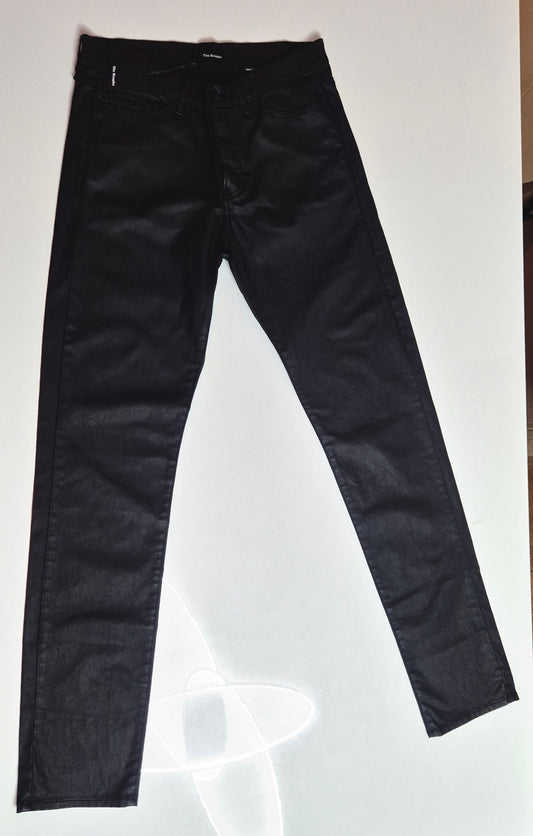Pantalon droit enduit noir - The Kooples