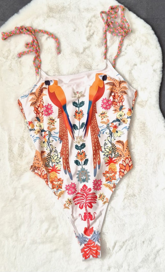 Maillot de bain 1 pièce tropical