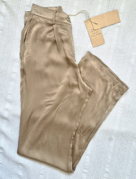 Pantalon Satiné Beige Elora