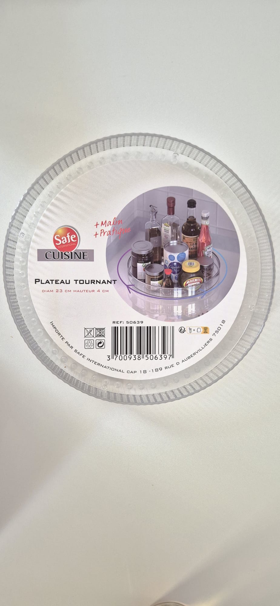 Plateau Tournant Rangement Cuisine Transparent Safe Cuisine
