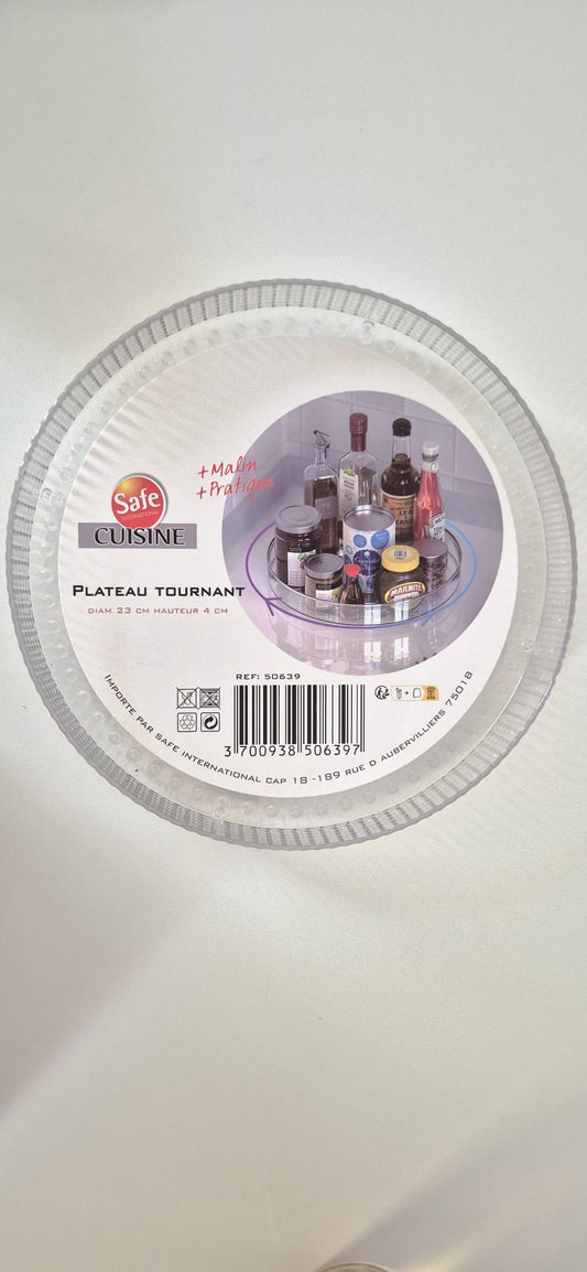 Plateau Tournant Rangement Cuisine Transparent Safe Cuisine
