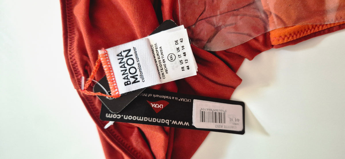 Culotte de bikini Banana Moon Asso - Terracotta - Taille XXL (44) - Neuve avec étiquettes