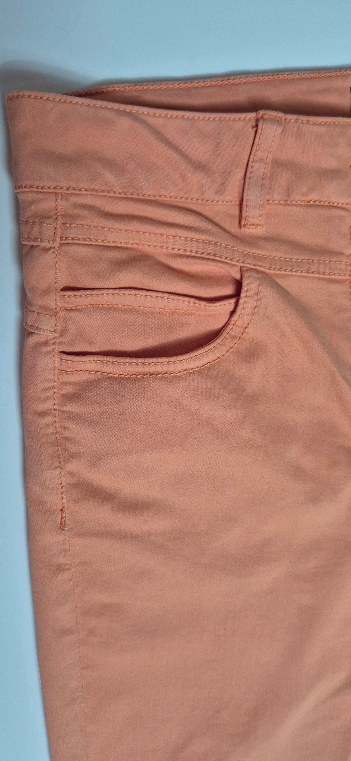 Pantalon stretch couleur pêche / corail - Lady Delahaye