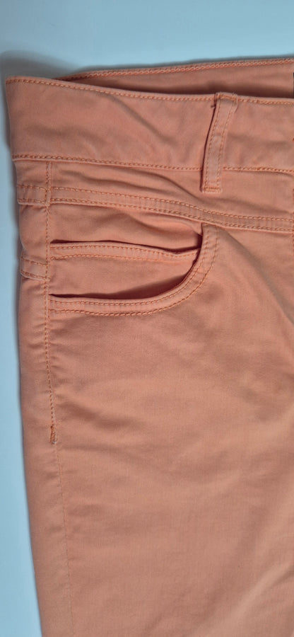 Pantalon stretch couleur pêche / corail - Lady Delahaye