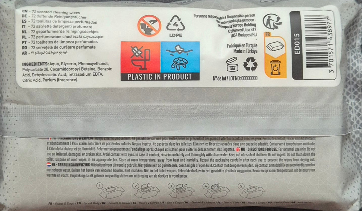Lingettes Nettoyantes Parfumées Visage & Corps "Dubai Style" – Édition Limitée Orientale (72 pcs)