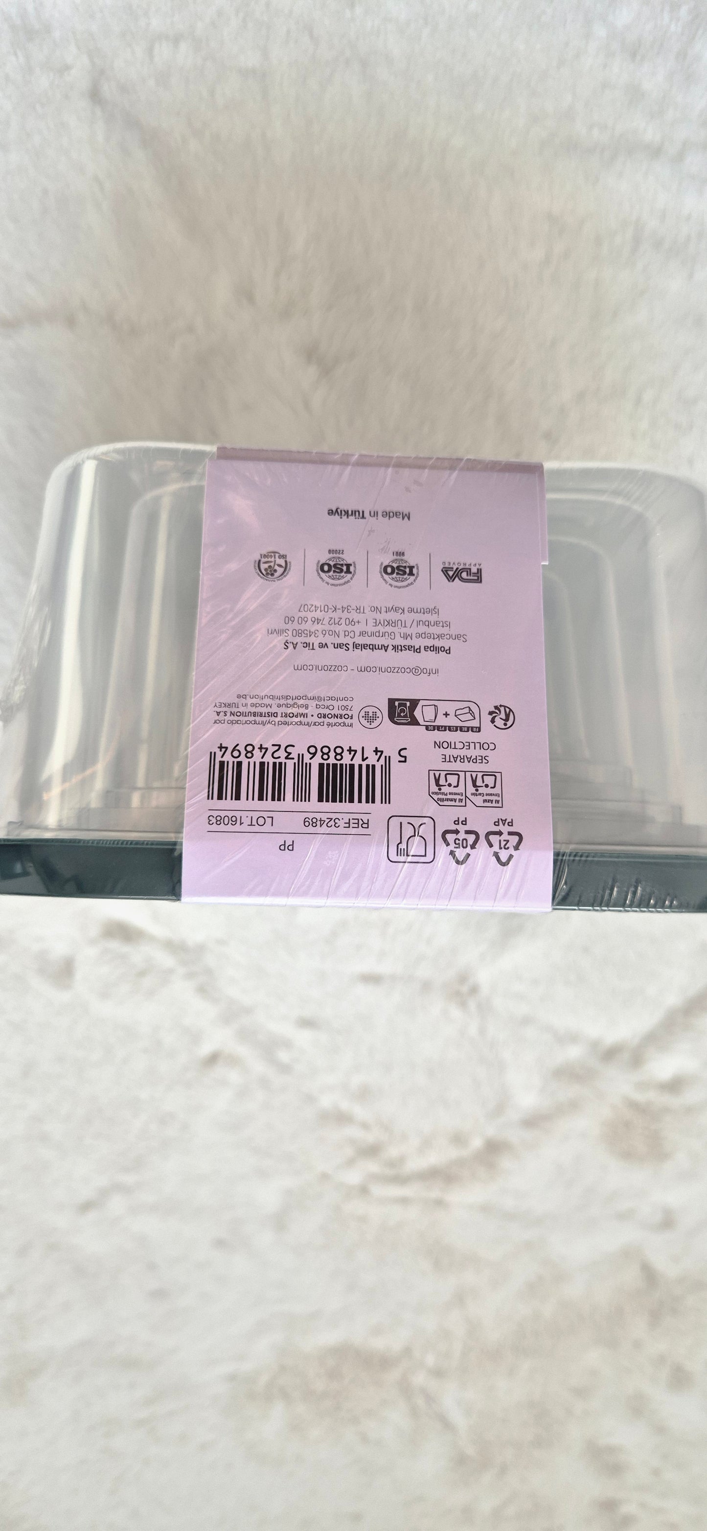 Lot de 5 Boîtes de Conservation Carrées Cozzoni