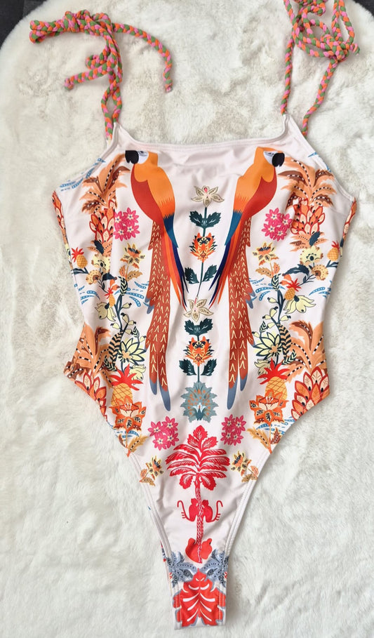 Maillot de bain 1 pièce tropical