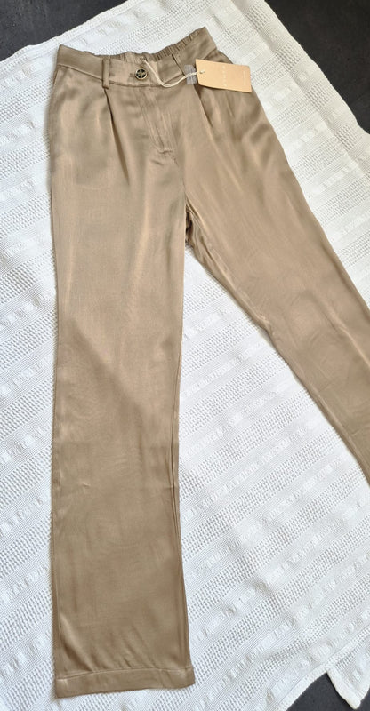 Pantalon Satiné Beige Elora