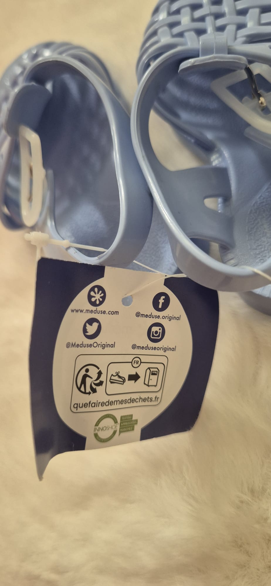 Sandales en plastique Méduse - Bleu ciel (Pointure 20)