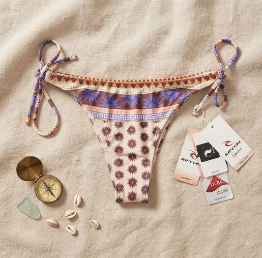 Bas de bikini Rip Curl "Amare" - Neuf avec étiquettes - Taille M - Imprimé Bohème