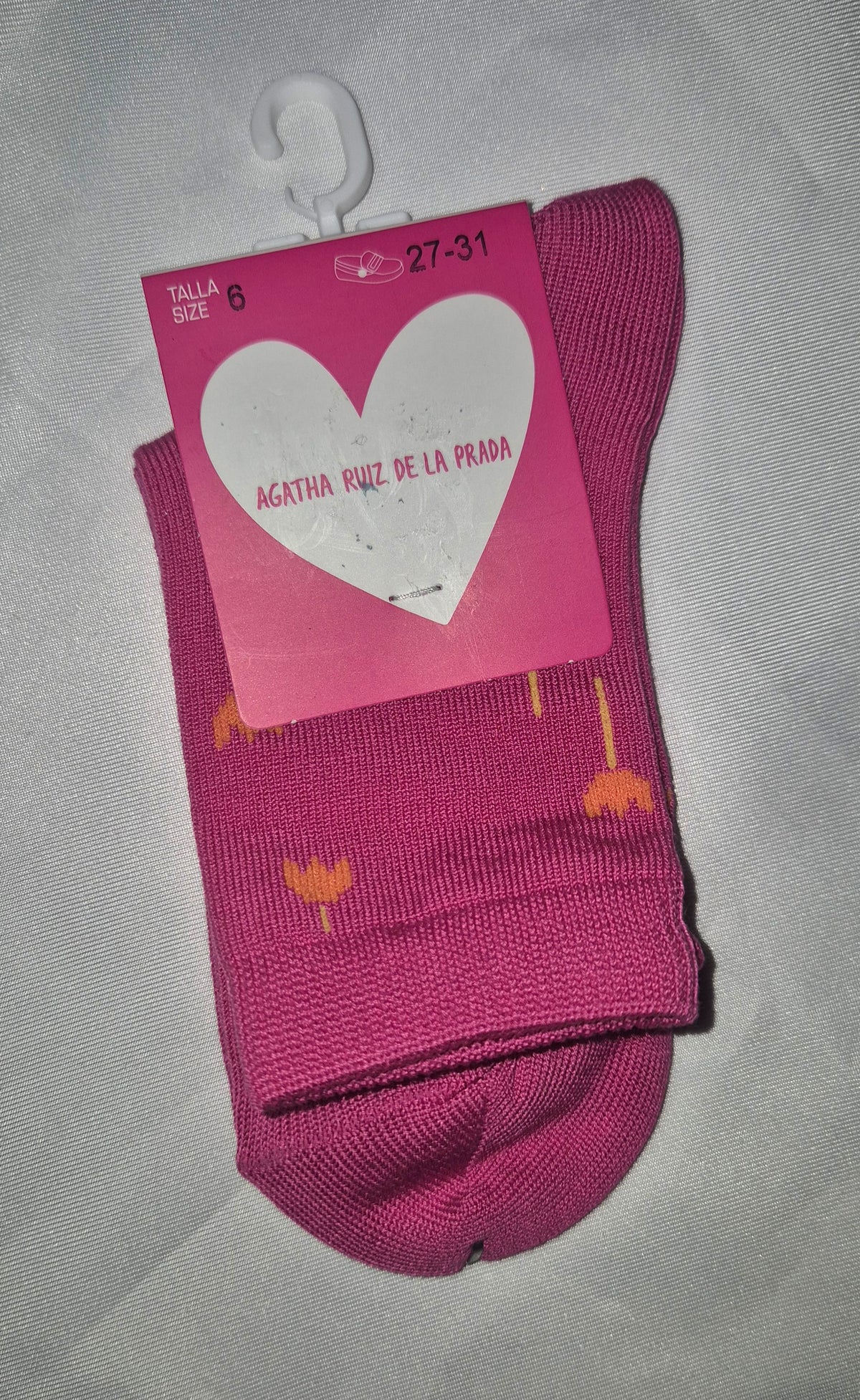 Chaussettes Fille Agatha Ruiz de la Prada - Rose motifs Tulipes