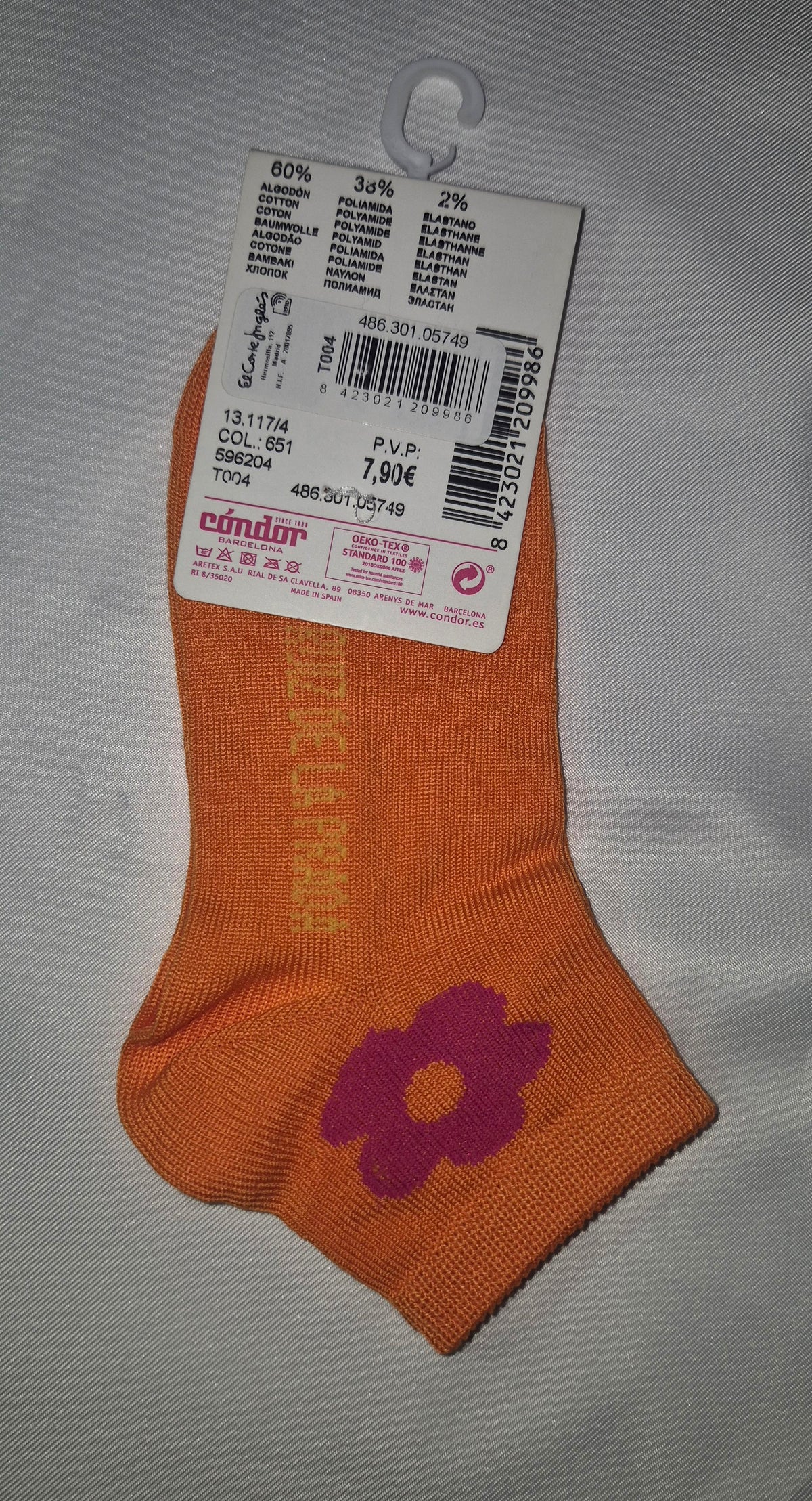 Chaussettes Fille Agatha Ruiz de la Prada - Rose motifs Tulipes - Plusieurs Tailles