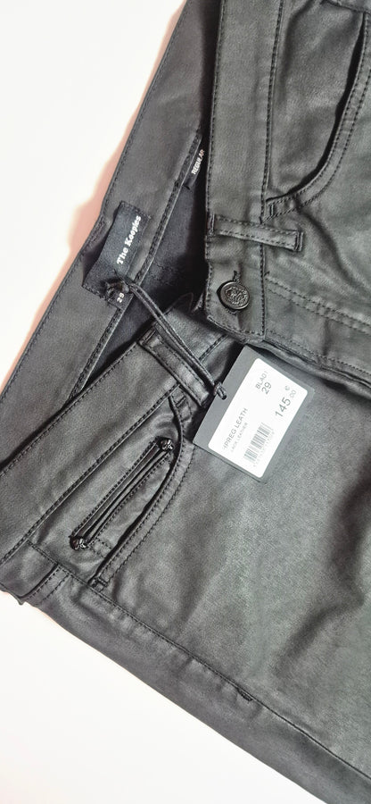 Pantalon droit enduit noir - The Kooples