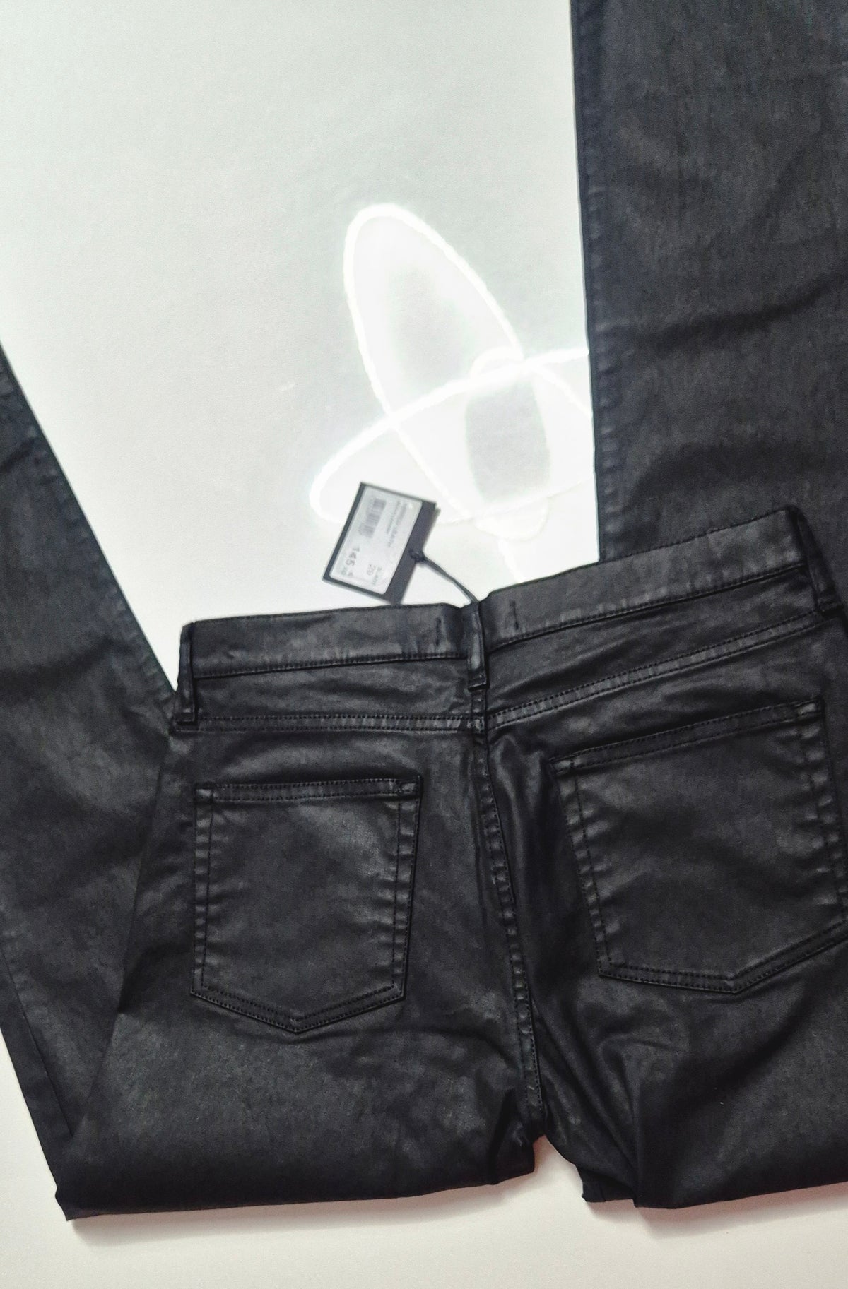 Pantalon droit enduit noir - The Kooples