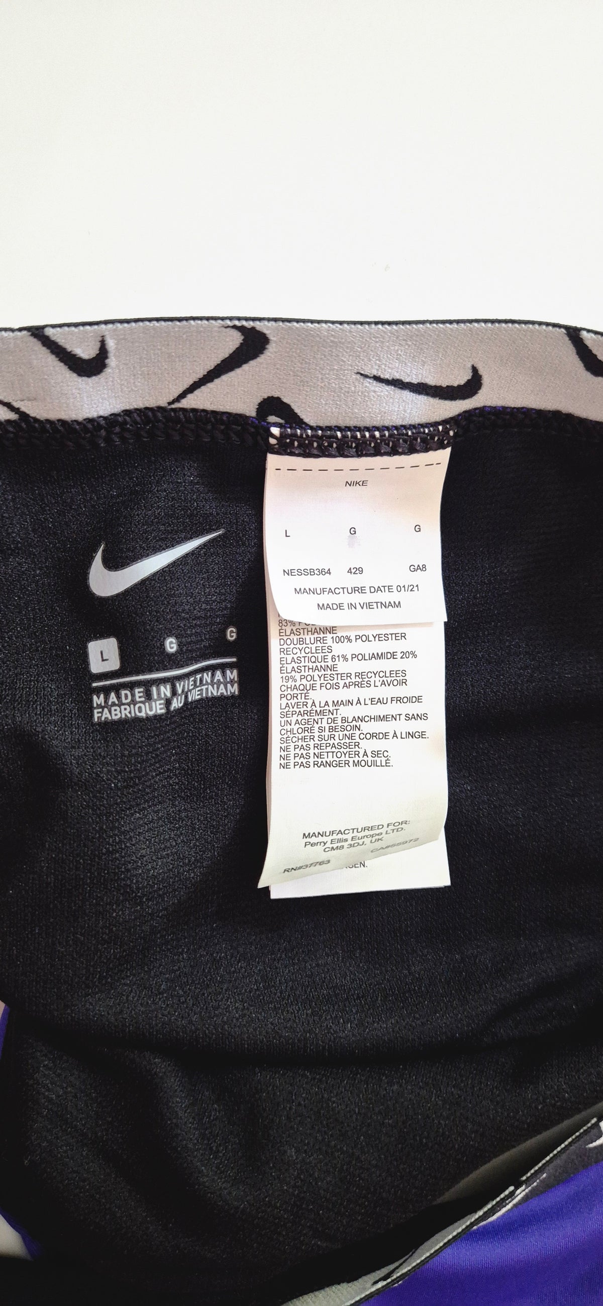 Bas de maillot de bain Nike reversé violet/noir - Taille L - NESSB364 - .