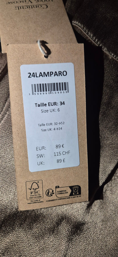 Pantalon Satiné Beige Elora