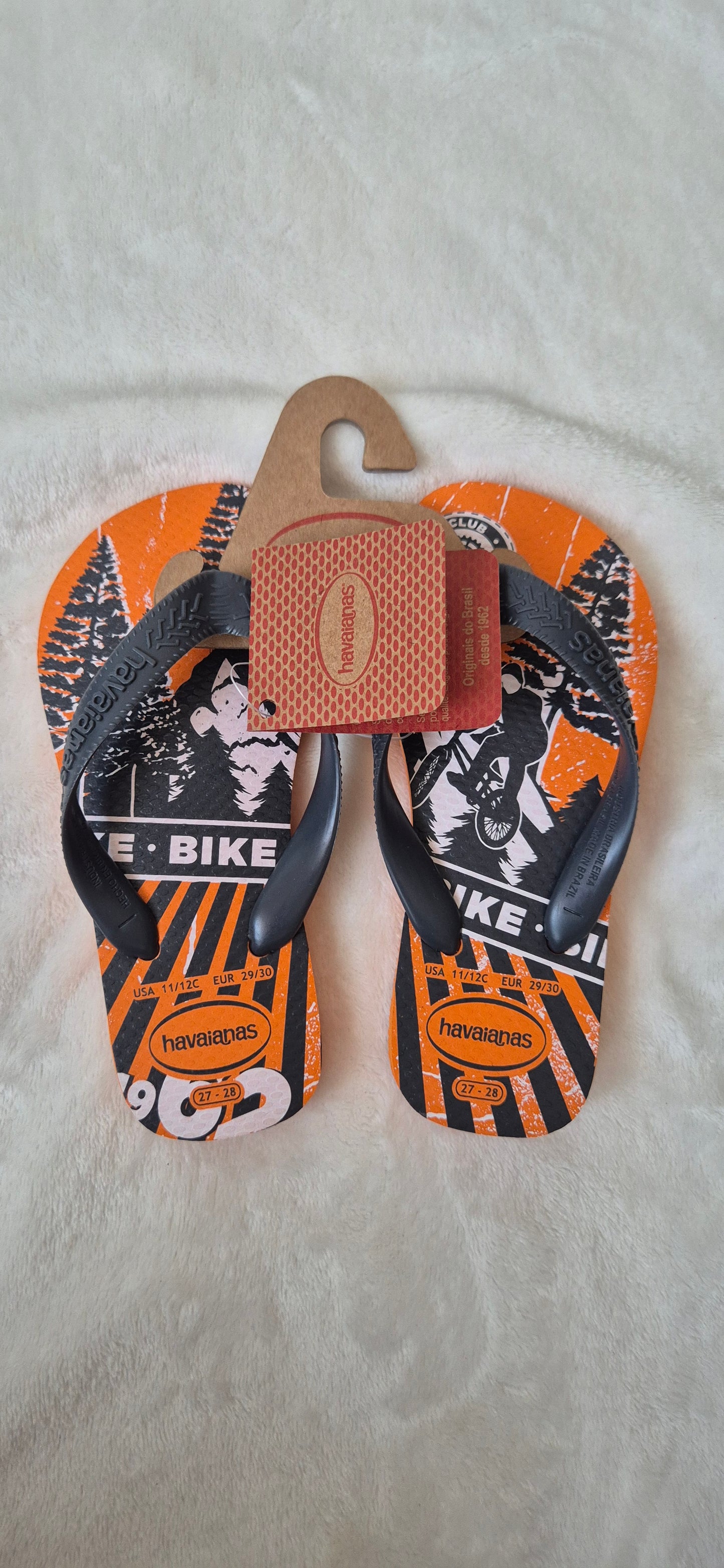 Tongs Enfant Havaianas Kids Athletic — Orange & Noir 29