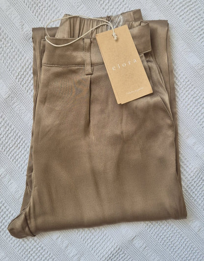Pantalon Satiné Beige Elora