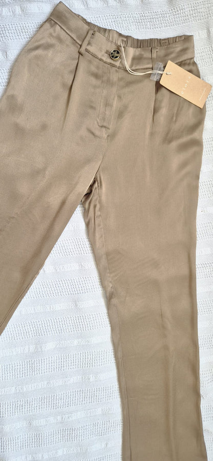Pantalon Satiné Beige Elora