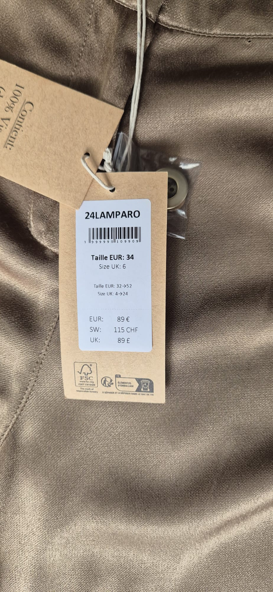 Pantalon fluide satiné Elora