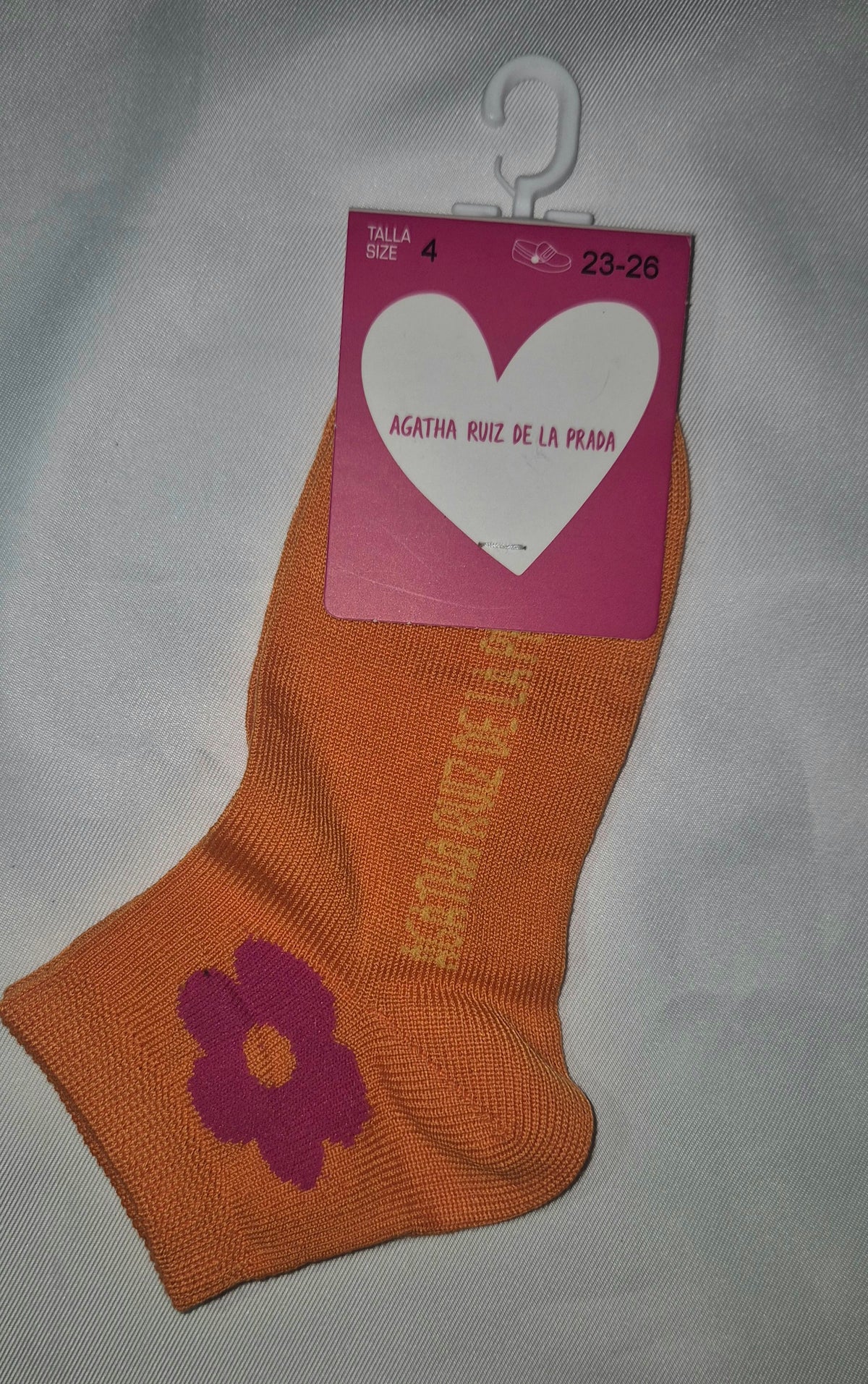 Chaussettes Fille Agatha Ruiz de la Prada - Rose motifs Tulipes - Plusieurs Tailles