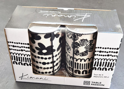 Set de 4 grandes tasses / mugs Kimani Table Passion