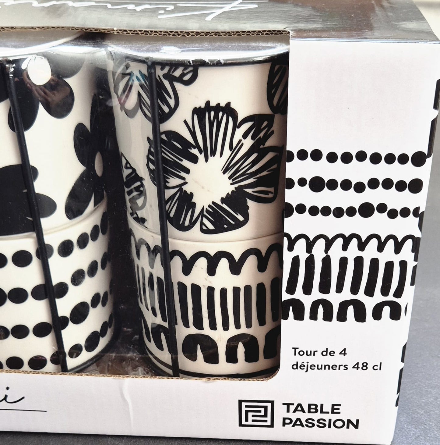 Set de 4 grandes tasses / mugs Kimani Table Passion