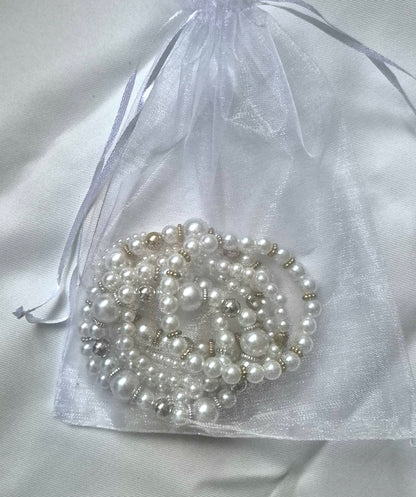 ENSEMBLE DE 8 BRACELETS PERLES ÉGÉENNES