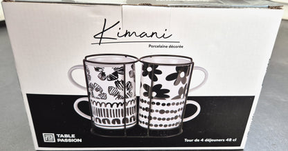 Set de 4 grandes tasses / mugs Kimani Table Passion