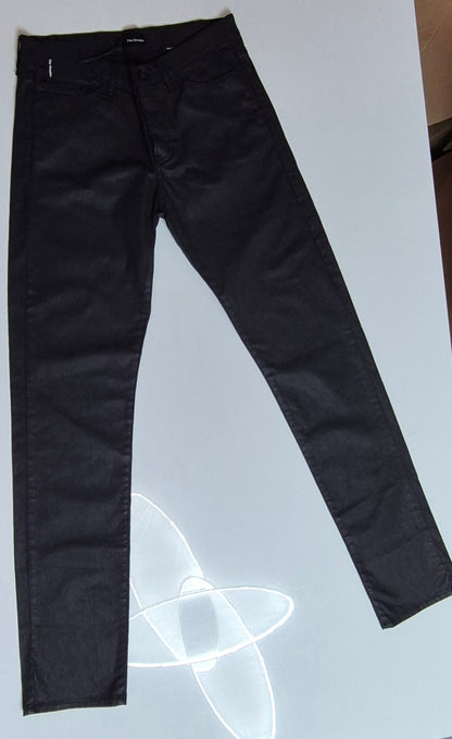 Pantalon droit enduit noir - The Kooples