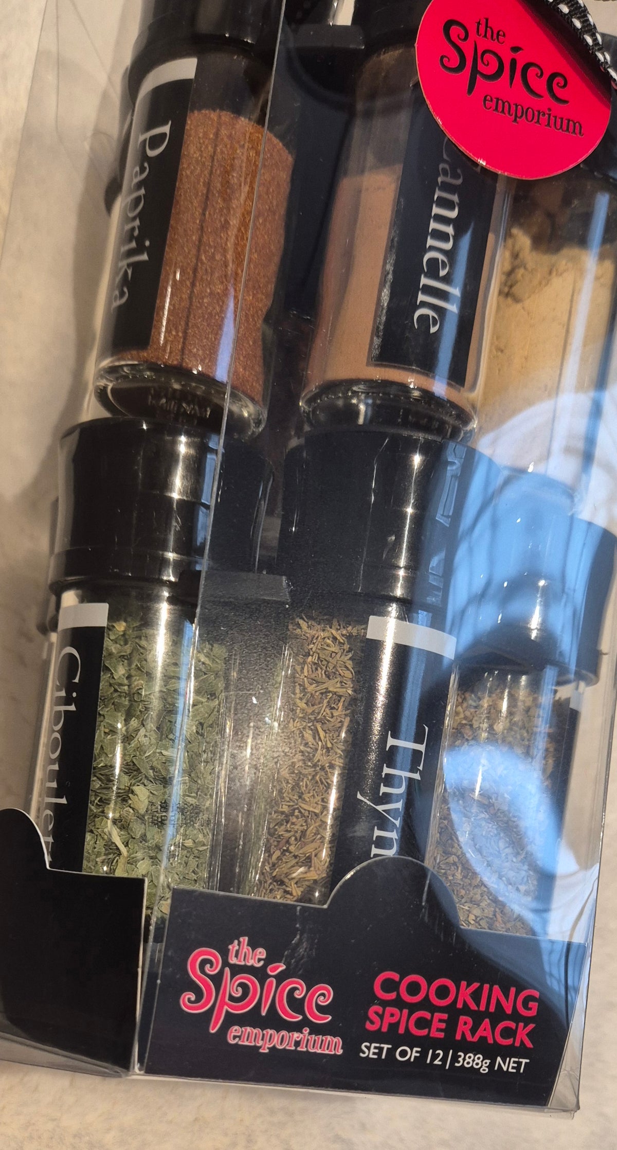 Présentoir à épices rotatif 12 pièces "The Spice Emporium"