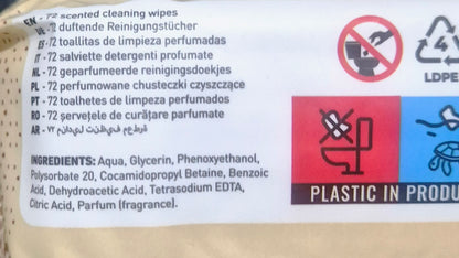 Lingettes Nettoyantes Parfumées Visage & Corps "Dubai Style" – Édition Limitée Orientale (72 pcs)