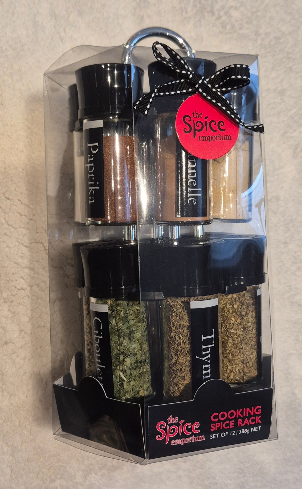 Présentoir à épices rotatif 12 pièces "The Spice Emporium"