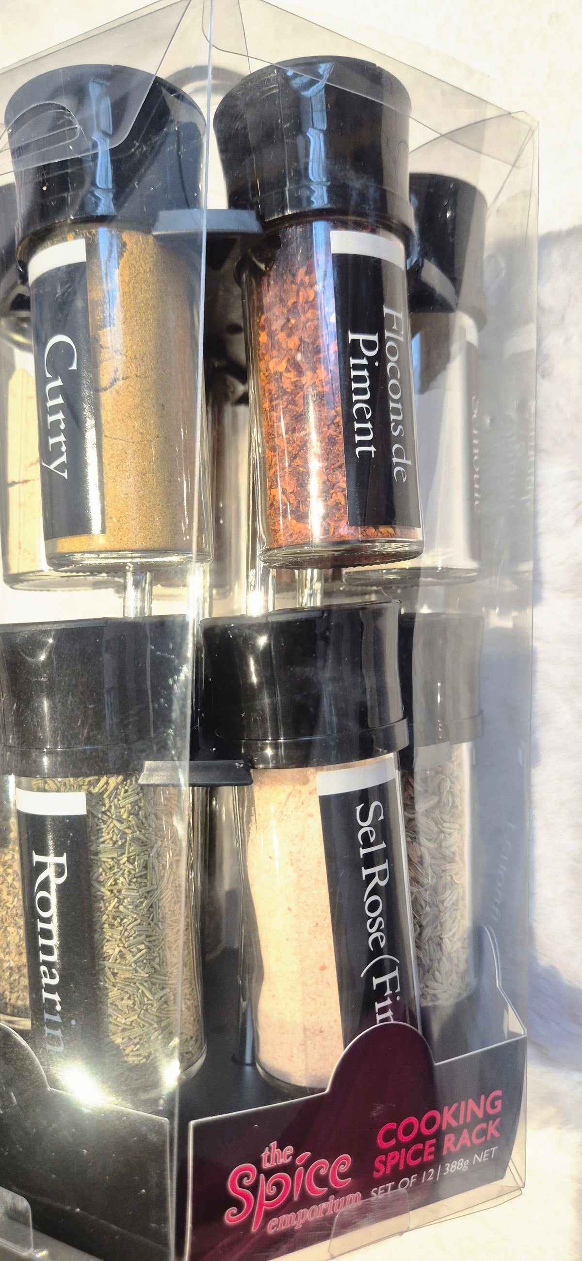 Présentoir à épices rotatif 12 pièces "The Spice Emporium"