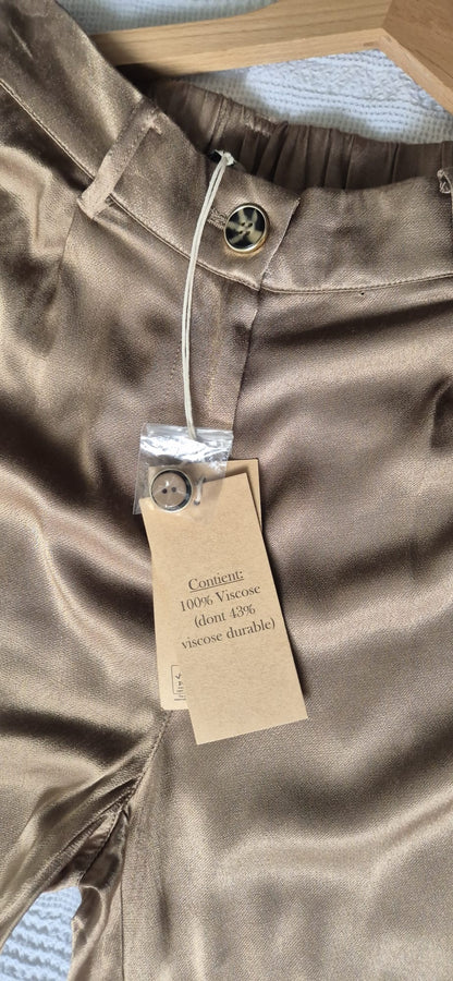 Pantalon fluide satiné Elora